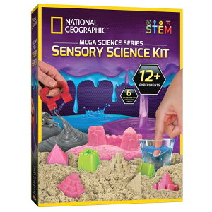 iViWIOtBbN ȊwLbg NATIONAL GEOGRAPHIC Sensory Science Kit - Mega Science Combo Kit for Kids, Includes Kinetic Play Sand, Slime, Putty, and Other Sensory Experiments, Great Interactive Learning and Stress Relief y