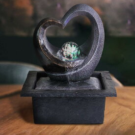 卓上 噴水 滝のオブジェ テーブルトップファウンテン インテリア噴水 Ferrisland Tabletop Water Garden Zen Fountain with LED Light, Fountain Fengshui Indoor Decoration - Zen Meditation Tabletop Decorative Waterfall Kit with Submersible 【並行輸入品】
