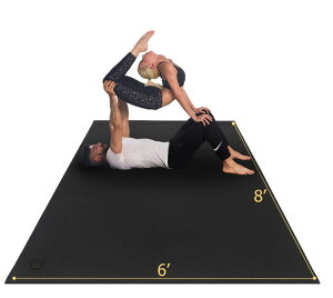 EX[W K}bg 1.8×2.4m 7mm z[W [NAEg GNTTCY seBX Xgb` tBbglX }bg ~ GXMMAT Extra Large Yoga Mat 6'x8'x7mm, Thick Workout Mats for Home Gym Flooring,
