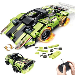 ���W�R�� STEM Building Toys for Kids with 2-in-1 Remote Control Racer | Snap Together Engineering Kits Early Learning Racecar Building Blocks and Off-Road Best Gift for 6, 7,8 and 9�{Year Old Boys and Girls �y���s�A���i�z