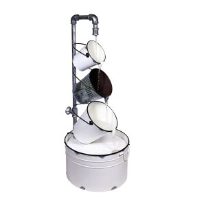 K[f  CeA u^  ̃IuWF EH[^[tH[t@Ee Alpine Corporation MCC594 Alpine 33" Tall Metal Pails Yard Decoration, White Fountain, Rustic Cream ysAiz