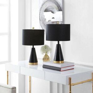 �T�t�@���B�� safavieh �e�[�u�������v �T�t�@�r�� �T�t�@���B�A Safavieh TBL4226A-SET2 Lighting Collection Penla Black and Brass Gold 20-inch (Set of 2) -LED Bulb Included Table Lamp �y���s�A���i�z
