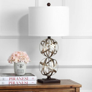 �T�t�@���B�� safavieh �e�[�u�������v �T�t�@�r�� �T�t�@���B�A Safavieh LITS4321A Lighting Haley Antique Silver Double Sphere 28-inch (Bulb Included) Table Lamp �y���s�A���i�z