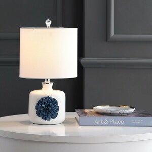 �T�t�@���B�� safavieh �e�[�u�������v �T�t�@�r�� �T�t�@���B�A Safavieh TBL4171A Lighting Olinda White and Blue 18.25-inch (LED Bulb Included) Table Lamp �y���s�A���i�z