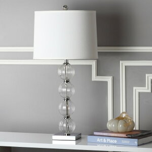 Tt@B safavieh e[uv Tt@r Tt@BA Safavieh Lighting Collection Amanda White Crystal Glass Globe 31-inch Table Lamp ysAiz