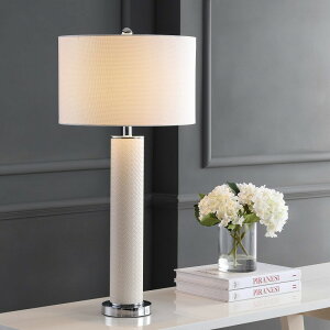 �T�t�@���B�� safavieh �e�[�u�������v �T�t�@�r�� �T�t�@���B�A Safavieh Lighting Collection Ollie Cream Faux Woven Leather 31.5-inch Table Lamp (Set of 2) �y���s�A���i�z