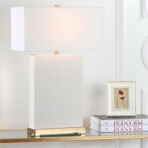 �T�t�@���B�� safavieh �e�[�u�������v �T�t�@�r�� �T�t�@���B�A Safavieh Lighting Collection Joyce Cream and Gold Faux Woven Leather 27.75-inch Table Lamp (Set of 2) �y���s�A���i�z