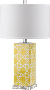 �T�t�@���B�� safavieh �e�[�u�������v �T�t�@�r�� �T�t�@���B�A Safavieh Lighting Collection Quatrefoil Yellow 27-inch Table Lamp �y���s�A���i�z