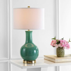 �T�t�@���B�� safavieh �e�[�u�������v �T�t�@�r�� �T�t�@���B�A Safavieh Lighting Collection Paris Emerald Ceramic Table Lamp, 27.5 �y���s�A���i�z