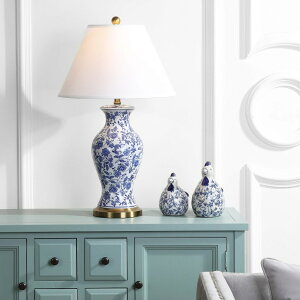 �T�t�@���B�� safavieh �e�[�u�������v �T�t�@�r�� �T�t�@���B�A Safavieh Lighting Collection Beijing Floral Urn Blue and White 29-inch Table Lamp (Set of 2) �y���s�A���i�z