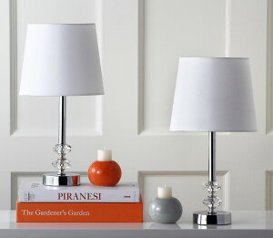 Tt@B safavieh e[uv Tt@r Tt@BA Safavieh Lighting Collection Ashford Clear and White Crystal Orb 16-inch Table Lamp (Set of 2) ysAiz