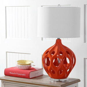 �T�t�@���B�� safavieh �e�[�u�������v �T�t�@�r�� �T�t�@���B�A Safavieh Lighting Collection Regina Table Lamp, Orange Ceramic �y���s�A���i�z