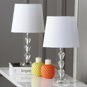 �T�t�@���B�� safavieh �e�[�u�������v �T�t�@�r�� �T�t�@���B�A Safavieh Lighting Collection Dylan Clear and White Tiered Crystal Orb 15.8-inch Table Lamp (Set of 2) �y���s�A���i�z