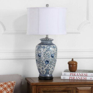 �T�t�@���B�� safavieh �e�[�u�������v �T�t�@�r�� �T�t�@���B�A Safavieh Lighting Collection Paige Blue And White Jar 29-inch Table Lamp �y���s�A���i�z