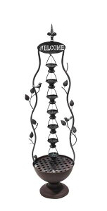 K[f  CeA u^  ̃IuWF EH[^[tH[t@Ee Alpine Corporation MAZ256 Metal Hanging 7-Cup Tier Layered Bronze Indoor/Outdoor Water Fountain for Garden, Entryway, Patio, Yard, 4