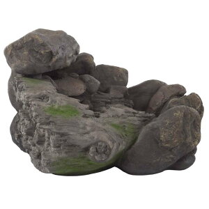 K[f  CeA u^  ̃IuWF EH[^[tH[t@Ee Outdoor Water Fountain With Stone Waterfall, Natural Looking Rock and Soothing Sound for Decor on Patio, Lawn and Garden By Pure Gar