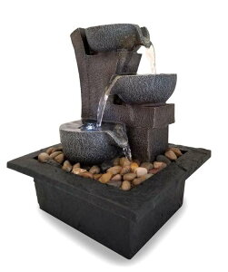 ��� ���� ��̃I�u�W�F �e�[�u���g�b�v�t�@�E���e�� �C���e���A���� DANNER MANUFACTURING 03801 Aura Meditation Fountain with 3 Tiered LED Waterfall, Pack of 1 �y���s�A���i�z