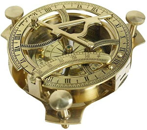 ^J v RpX ^イ T_CA THORINSTRUMENTS (with device) 5" Brass Sundial Compass Solid Brass Sundial Compass ysAiz