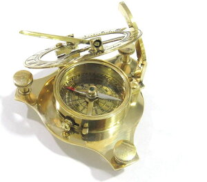 ^J v RpX ^イ T_CA NauticalMart 3" Brass Sundial Compass W/Case ~ Pocket Sundial Compass ~ Nautical Gift ysAiz
