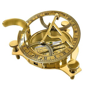 ^J v RpX ^イ T_CA THORINSTRUMENTS (with device) 5" Real Simple A Handtooled Handcrafted Brass Sundial Compass ysAiz