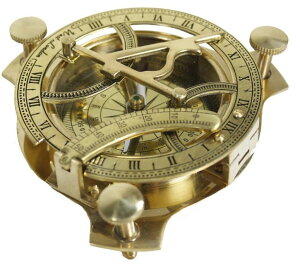 真鍮製 日時計 コンパス 真ちゅう サンダイアル Zap Impex Sundial Compass-Brass Metal Compass Sundial (Size- 4 Inch) 【並行輸入品】