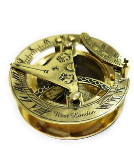 ^J v RpX ^イ T_CA Brass Compass Round Sundial Gift Directional Magnetic Compass ysAiz