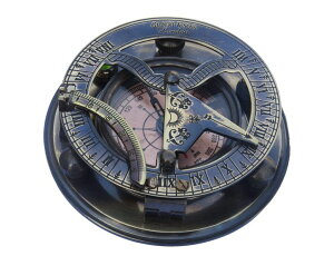 ^J v RpX ^イ T_CA Brass Sundial Compass Gilbert Gift Camping/Hiking Steampunk Accessory - Antique Finish - Beautiful -Sundial Clock (Antique Brass Sundial) ysAiz