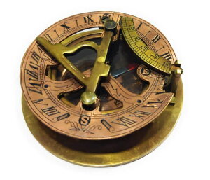^J v RpX ^イ T_CA NauticalMart Brass Sundial Compass - Pocket Compass -Brass Antiques West London ysAiz