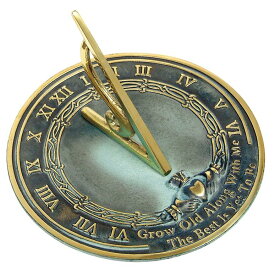 真鍮製 日時計 コンパス 真ちゅう サンダイアル Rome RM2308 Brass Sundial "Grow Old With Me" 【並行輸入品】