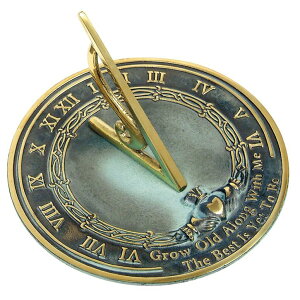^J v RpX ^イ T_CA Rome RM2308 Brass Sundial "Grow Old With Me" ysAiz