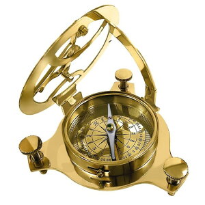 真鍮製 日時計 コンパス 真ちゅう サンダイアル Redskytrader Real Simple A Handtooled Handcrafted Brass Sundial Compass A 【並行輸入品】