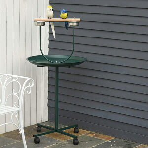 IE I[v ~܂ 121.9cm×a59.7cm CR Ƃ܂  o[h TX^h PawHut 49" Bird Play Stand w/Wheels - Green ysAiz
