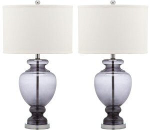 �T�t�@���B�� safavieh �e�[�u�������v �T�t�@�r�� �T�t�@���B�A Safavieh Lighting Collection Grey Glass 28-inch Table Lamp (Set of 2) �y���s�A���i�z