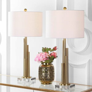 �T�t�@���B�� safavieh �e�[�u�������v �T�t�@�r�� �T�t�@���B�A Safavieh TBL4060A-SET2 Lighting Collection Hopper Brass Gold Table Lamp �y���s�A���i�z