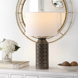 �T�t�@���B�� safavieh �e�[�u�������v �T�t�@�r�� �T�t�@���B�A Safavieh Lighting Collection Waldina 25-inch Grey Ceramic Table Lamp (LED Bulb Included) TBL4271A �y���s�A���i�z