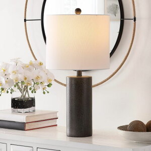�T�t�@���B�� safavieh �e�[�u�������v �T�t�@�r�� �T�t�@���B�A Safavieh Lighting Collection Nori 24-inch Dark Grey Cylinder Table Lamp (LED Bulb Included) TBL4301A �y���s�A���i�z