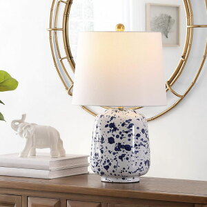 �T�t�@���B�� safavieh �e�[�u�������v �T�t�@�r�� �T�t�@���B�A Safavieh Lighting Collection Greyon Navy Blue 23-inch Ceramic Table Lamp (LED Bulb Included) �y���s�A���i�z