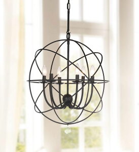 Tt@B safavieh e[uv Tt@r Tt@BA Safavieh Lighting Collection Evie Black Orb Adjustable (LED Bulbs Included) Chandelier ysAiz