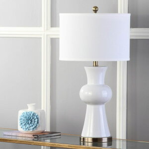 Tt@B safavieh e[uv Tt@r Tt@BA Safavieh LITS4150B Lighting Lola White Column 30-inch (Bulb Included) Table Lamp ysAiz
