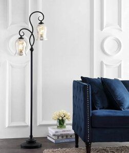 Tt@B safavieh tAv X^hCg Tt@r Tt@BA Safavieh FLL4058A Claudia Black 63.5-inch 2-Light (LED Bulbs Included) Floor Lamp ysAiz