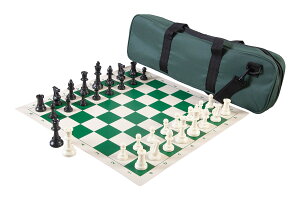 �`�F�X�Z�b�g Heavy Tournament Triple Weighted Chess Set Combo - Forest Green �y���s�A���i�z