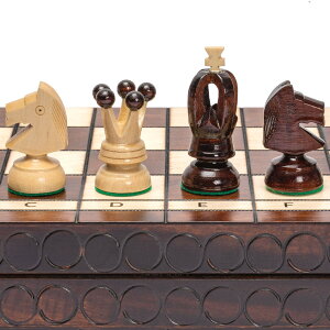 `FXZbg Husaria European International Chess Wooden Game Set - King's - 17.3 Inches ysAiz