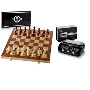 �`�F�X�Z�b�g Chess Armory 15 inch Chess Set and Chess Clock Bundle �y���s�A���i�z