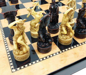 �`�F�X�Z�b�g Greek Gods Mythology Set of Chess Men Pieces Hand Painted �y���s�A���i�z