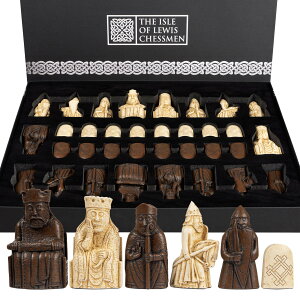 �`�F�X�Z�b�g The Isle of Lewis Chessmen - Regency Chess Official Lewis Chess Set - 4 Queen Edition �y���s�A���i�z