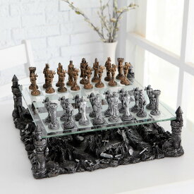 チェスセット 騎士 ルネッサンス ナイト 合金製 スズ 錫 ピューター Renaissance Knight Chess Recreational Classic Strategy Game Set 【並行輸入品】