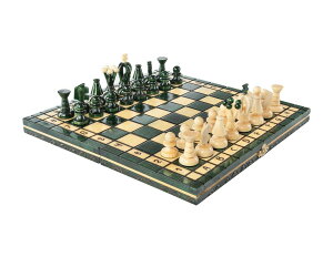 �`�F�X�Z�b�g Wooden Chess Set Paris Apple Wooden International Board Vintage Carved Pieces - 14" �y���s�A���i�z