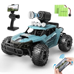 ���W�R�� DEERC RC Cars DE36W Remote Control Car with 720P HD FPV Camera, 1/16 Scale Off-Road Remote Control Truck, High Speed Monster Trucks for Kids Adults 2 Batteries for 60 Min Play, Gift for Boys and Girls �y���s�A���i�z