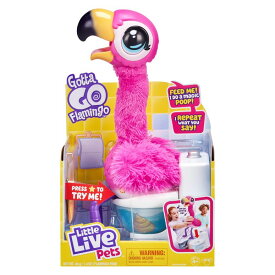 フラミンゴ Little Live Pets Gotta Go Flamingo | Interactive Plush Toy That Eats, Sings, Wiggles, Poops and Talks (Batteries Included) | Reusable Food. Ages 4+ 【並行輸入品】