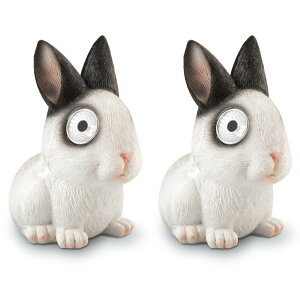 ������ LED�\�[���[���C�g Solar Garden Bunny Decoration | Outdoor Yard Decor - Lawn Ornaments | Solar Decorative Lights for Patio, Balcony, Deck | Weather Resistant - LED | Housewarming Gift | Auto On/Off (Set of 2) �y���s�A���i�z